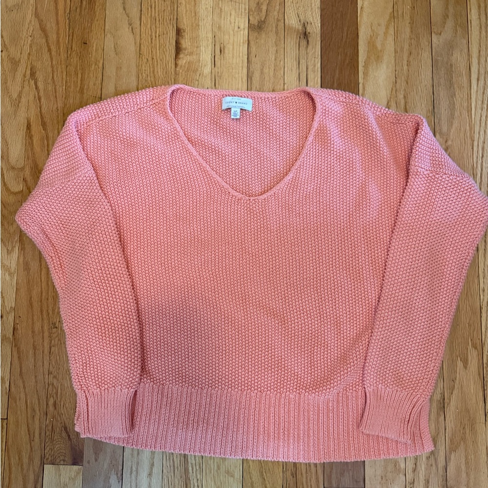Lucky‎ Brand Coral V-Neck Sweater